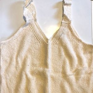 White/ Cream Madewell Crochet Tank Top